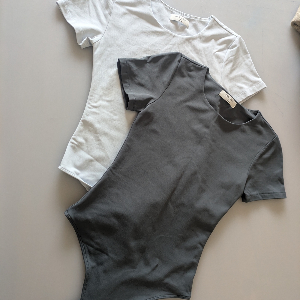 2 Babaton Bodysuits -Classic Light Blue and Blue-Grey